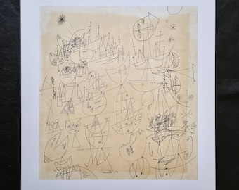 Guillaume Corneille "Drawing, 1949" Vintage lithograph from the 1980s, dimensions 37 x 52, internal drawing 30 x 33 cm.