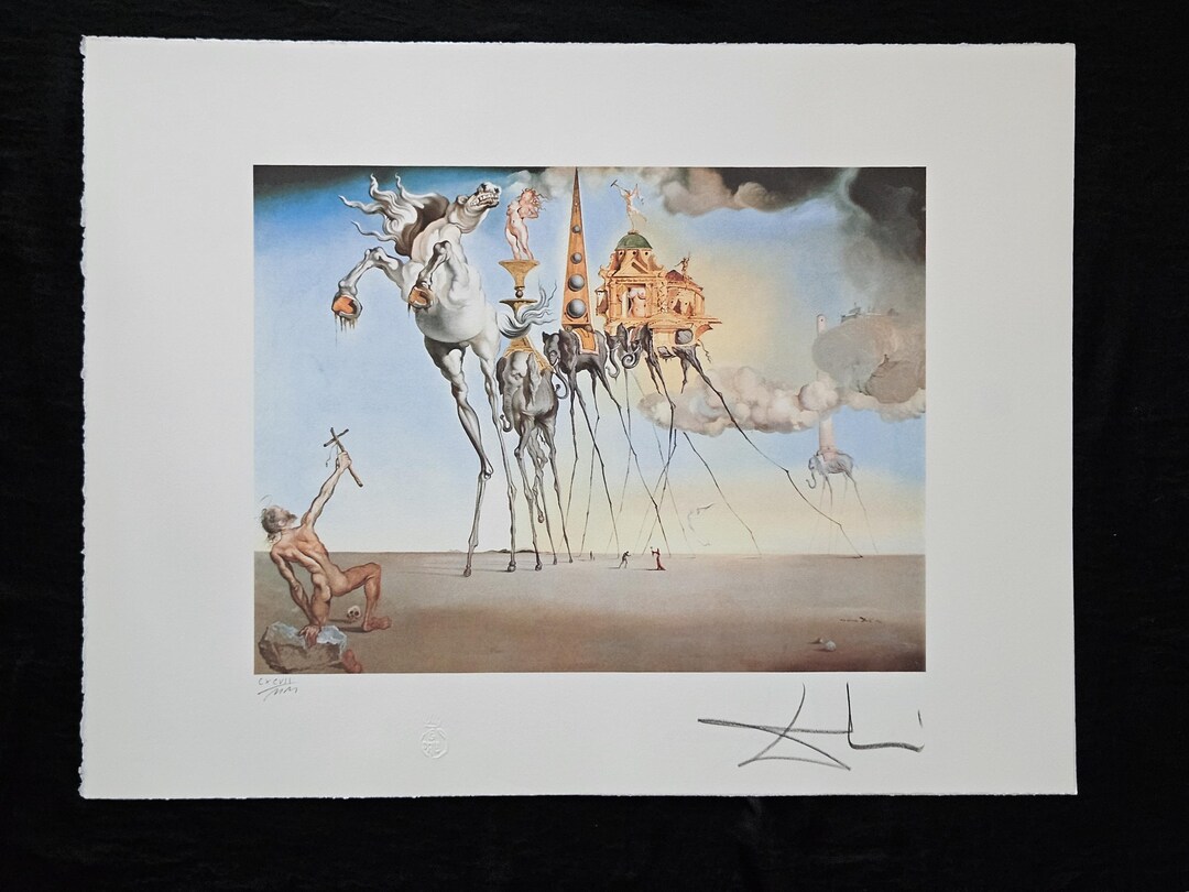 The Temptation of Saint Anthony, Surrealism by Salvador Dalí, Offset ...