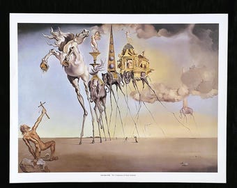 Salvador Dalí Authentic vintage print from 2004. Copyright, title, and artwork description on the back. Dimensions: 36 x 28 cm.