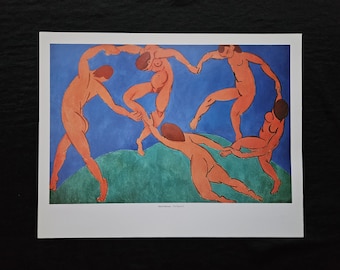 Henry Matisse &quot;Dance II, 1909&quot; Copyright, title, and artwork description on the back, 36.5 x 28 cm. Home Decor.