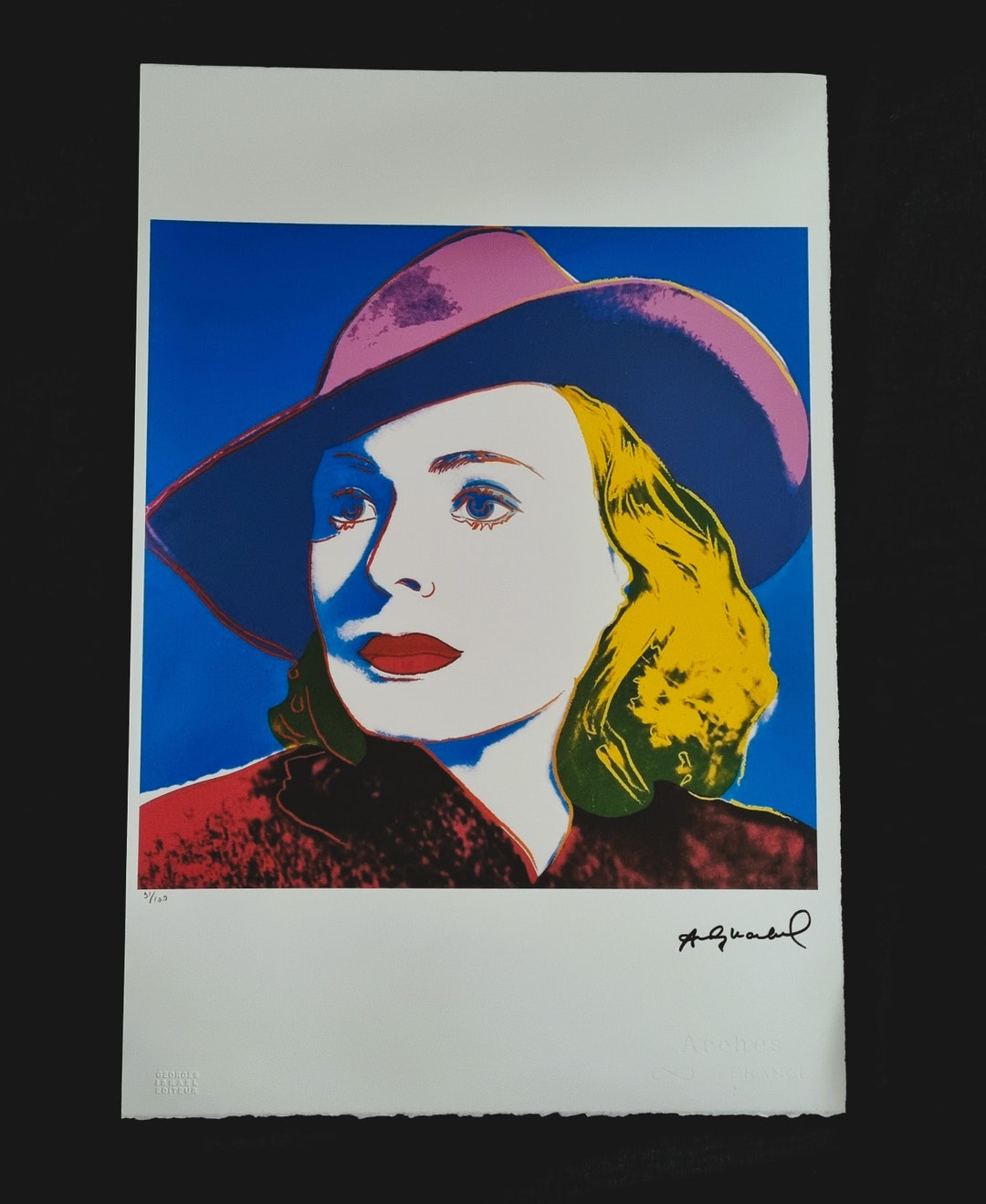 Ingrid Bergman by Andy Warhol Limited Edition, Certificate pop Art