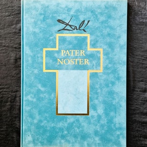 Salvador Dalí&#39;s Pater Nostro book from 1991, adorned with 9 beautiful color reproductions, size 49 x 35 cm. Home Decor.