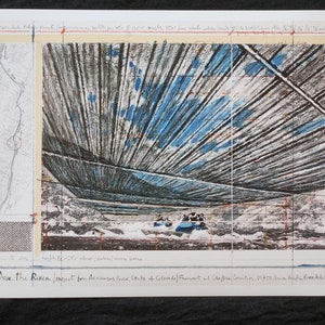 Christo and Jeanne Claude - &quot;Above the Arkansas River, Colorado&quot; Limited Art Edition. On the back ©Christo/Photo: Andre Grossmann