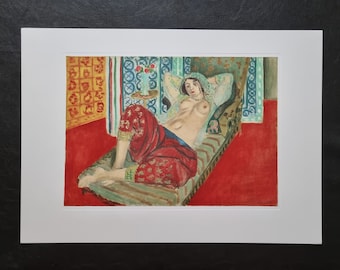 Henri Matisse Odalisque with Red Pants (1921) Lithograph after, rare vintage print, modern art, perfect for decorating or collecting