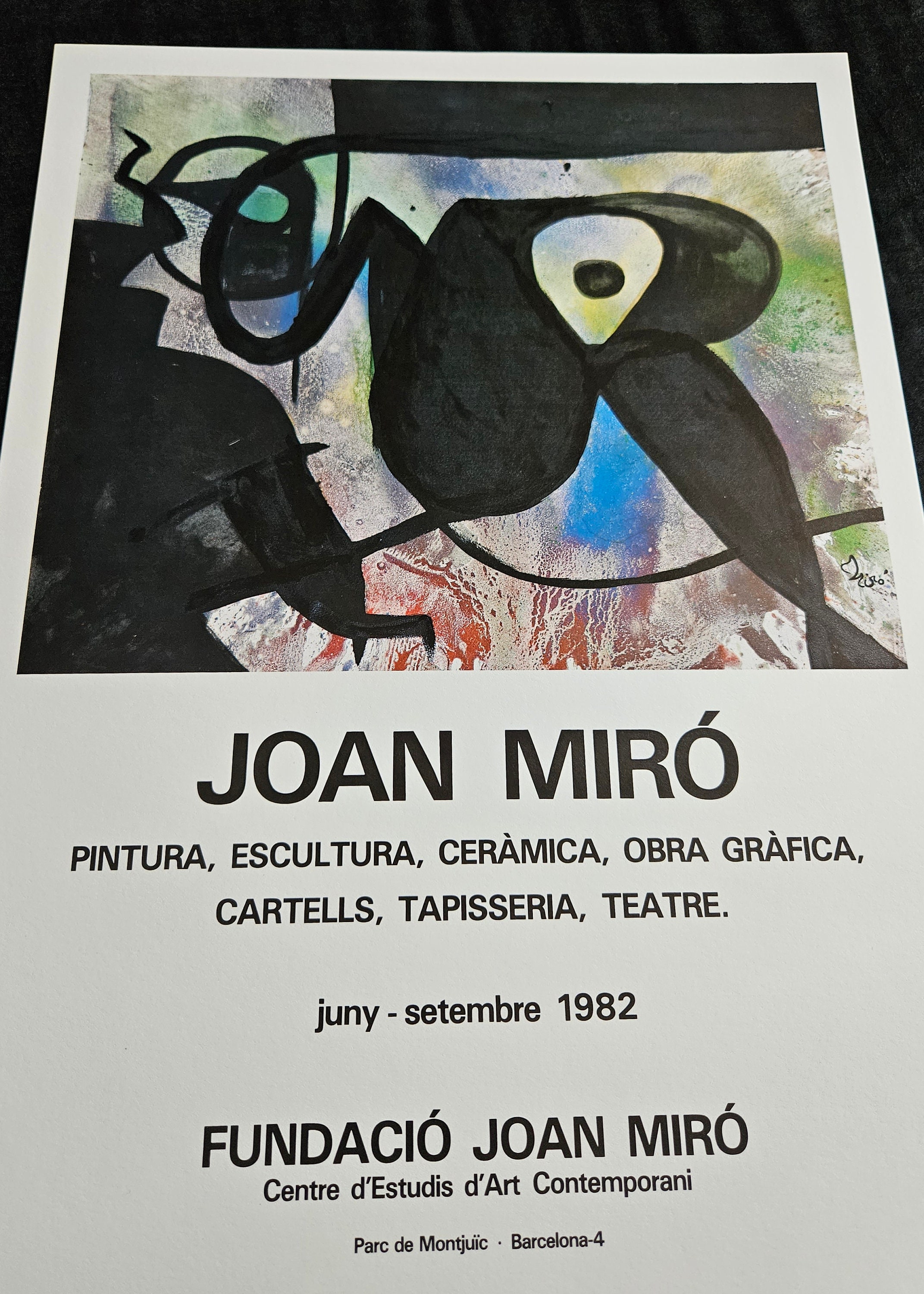 ジョアン・ミロ展ポスター - 1982年6月から9月にかけて現代美術 