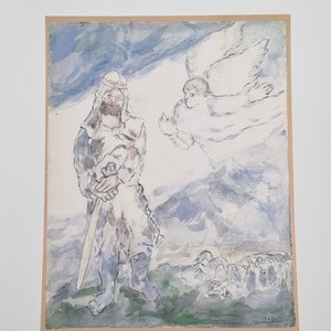 Marc Chagall &quot;Joshua&quot; Lithograph from the 1980s. Home Decor.