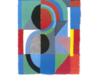 Sonia Delaunay &quot;Quarter, 1968&quot; © VG Bild - Kunst/Bonn 1989 Best nr. 095 Vintage poster. Home Decor.