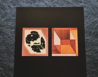 Victor Vasarely "Cubo - Estudo Axonométrico" Vintage ©1977 Arte Óptica Decoração para Casa.