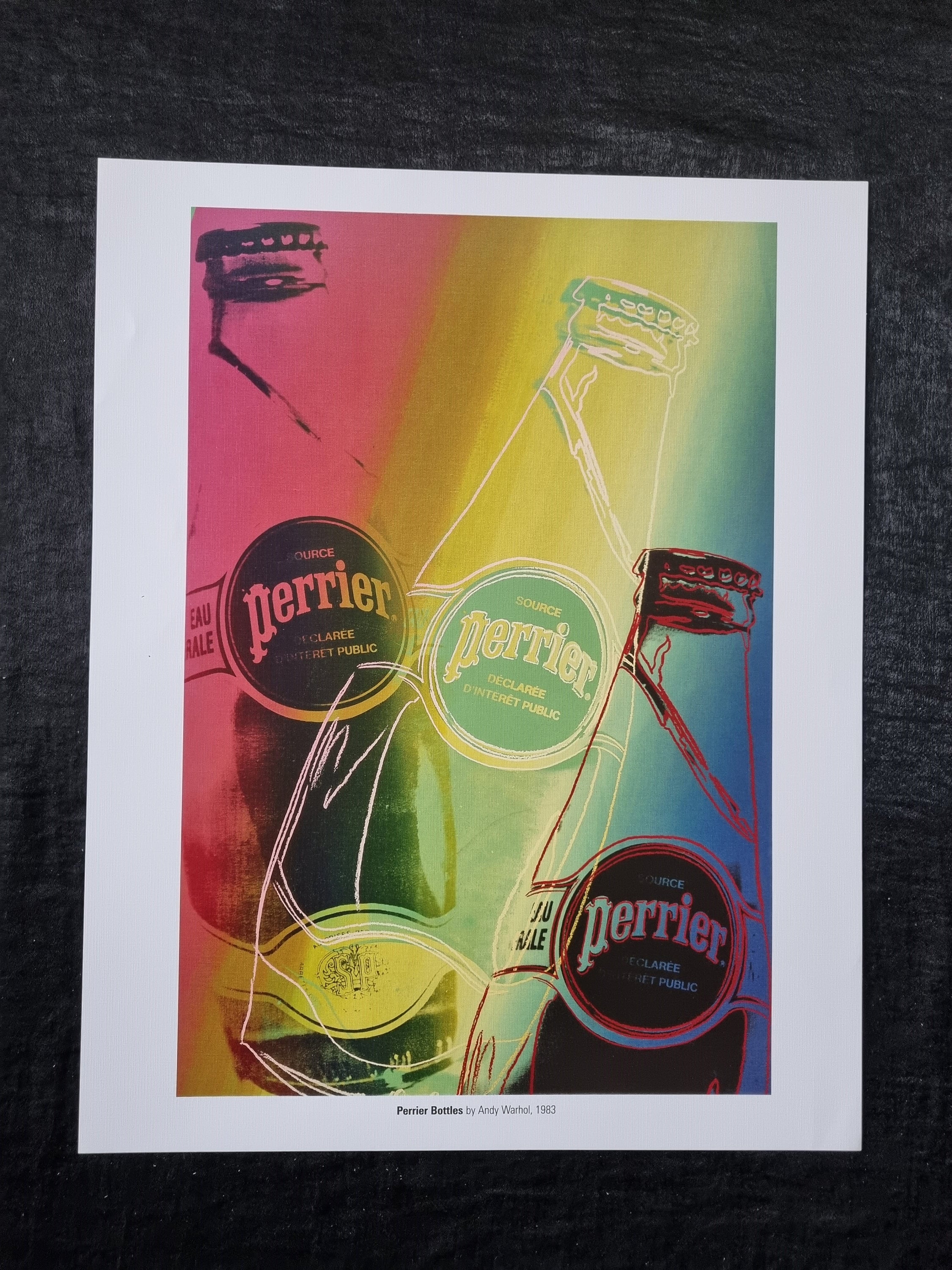 Three Perrier Bottles Andy Warhol poster Perrier Water, horizontal