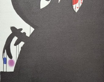 Joan Miró "Figure - 1973" Vintage Lithograph from the 1980s Limited Edition Size 51.8 X 36.5 cm Home Decor.