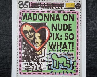 Madonna and Sean Penn Andy Warhol Limited edition 2007, on the back: description, year of publication and copyright, dimensions 34 x 43 cm.