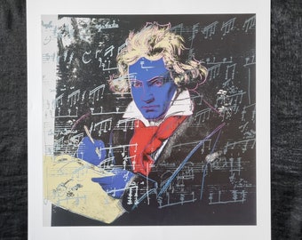 Beethoven, 1987 - Andy Warhol Limited edition 2007, on the back: description, year of publication and copyright, dimensions 34 x 43 cm.