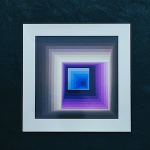 Victor Vasarely &quot;REYTEY&quot; Vintage ©1975 Optical Art Home Decor.