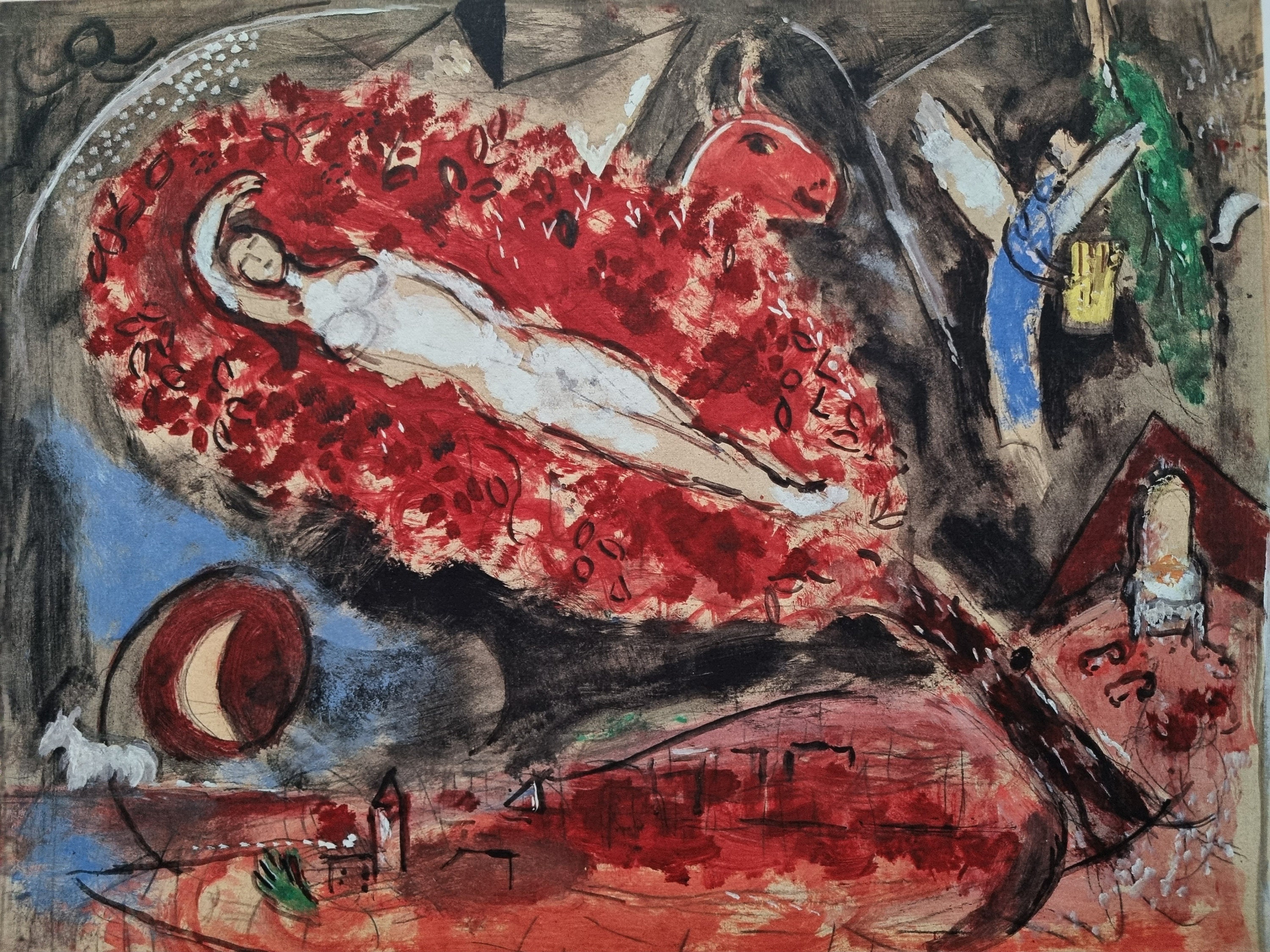 マルク・シャガール、「Le Cantique des Cantiques II」 Marc Chagall « Le Cantique des cantiques II » Lithographie en