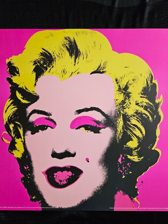 マリリン・モンロー ポップアートポスター 65 x 65 cm – 1993年シール