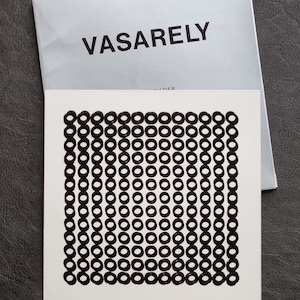 Victor Vasarely Double kinetic work, Vintage optical art Home Decor.