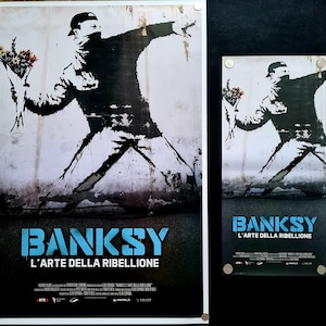 Banksy - 2 carteles originales El arte de la rebelión lote de no. 2 piezas - 70x100 cm y 67x32 cm. Decoración del hogar.