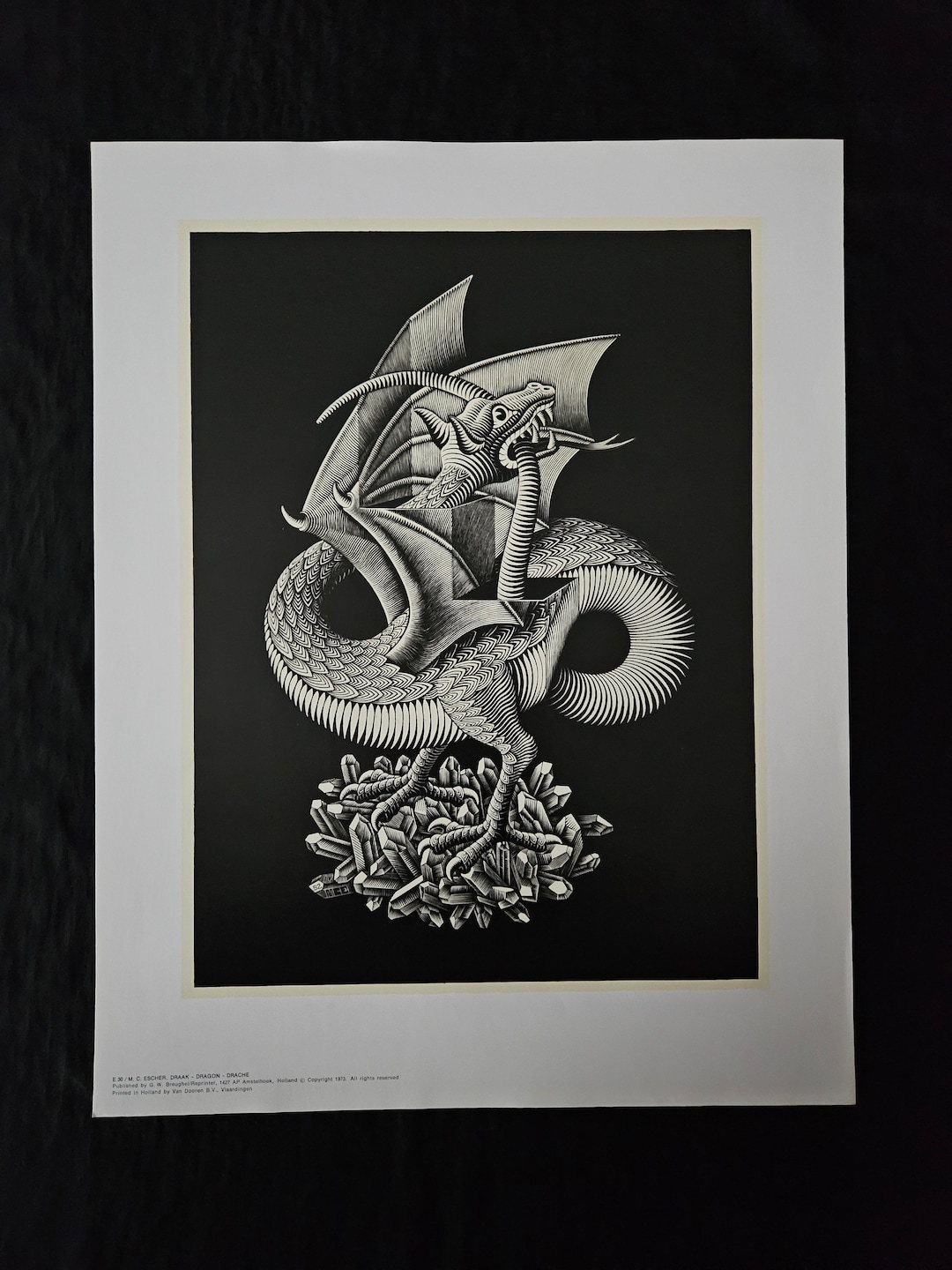 M.C. Escher dragon, 1952 ©1973 Vintage Edition Printed in Holland ...