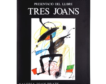 Joan Miró "Three Joans" Original exhibition poster - created for the 1978 exhibition, dimensions 68.5 x 48 cm