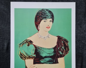 Princess Diana, 1982 - Andy Warhol Limited edition 2007, on the back: description, year of publication and copyright, dimensions 34 x 43 cm