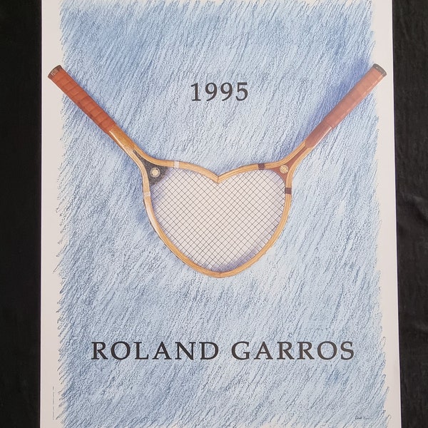 Donald Lipski "Roland Garros, 1995" Poster created for the tennis tournament Winners: Steffi Graf and Thomas Muster