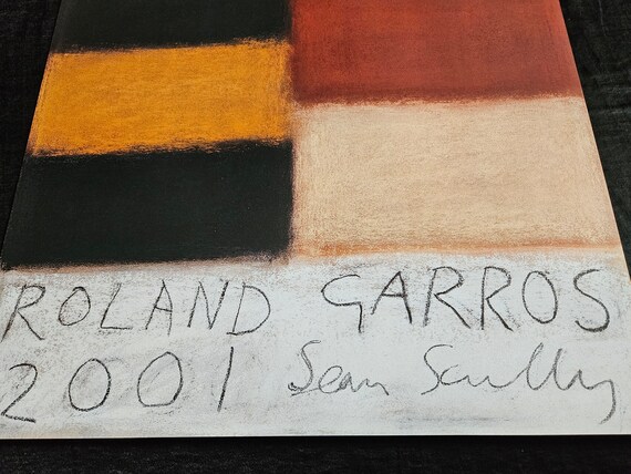 Sean Scully (1945) - Lithographie Roland Garros 2001, Couleurs, Signée, 75x57 Cm