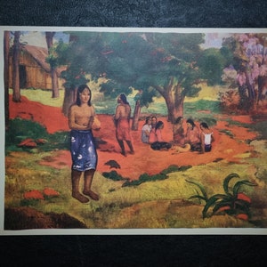 Paul Gauguin - Title: &quot;Whispered Words&quot; Lithograph after 1964 Dimensions 39.5 X 29.5, (Home Decorations # Vintage)