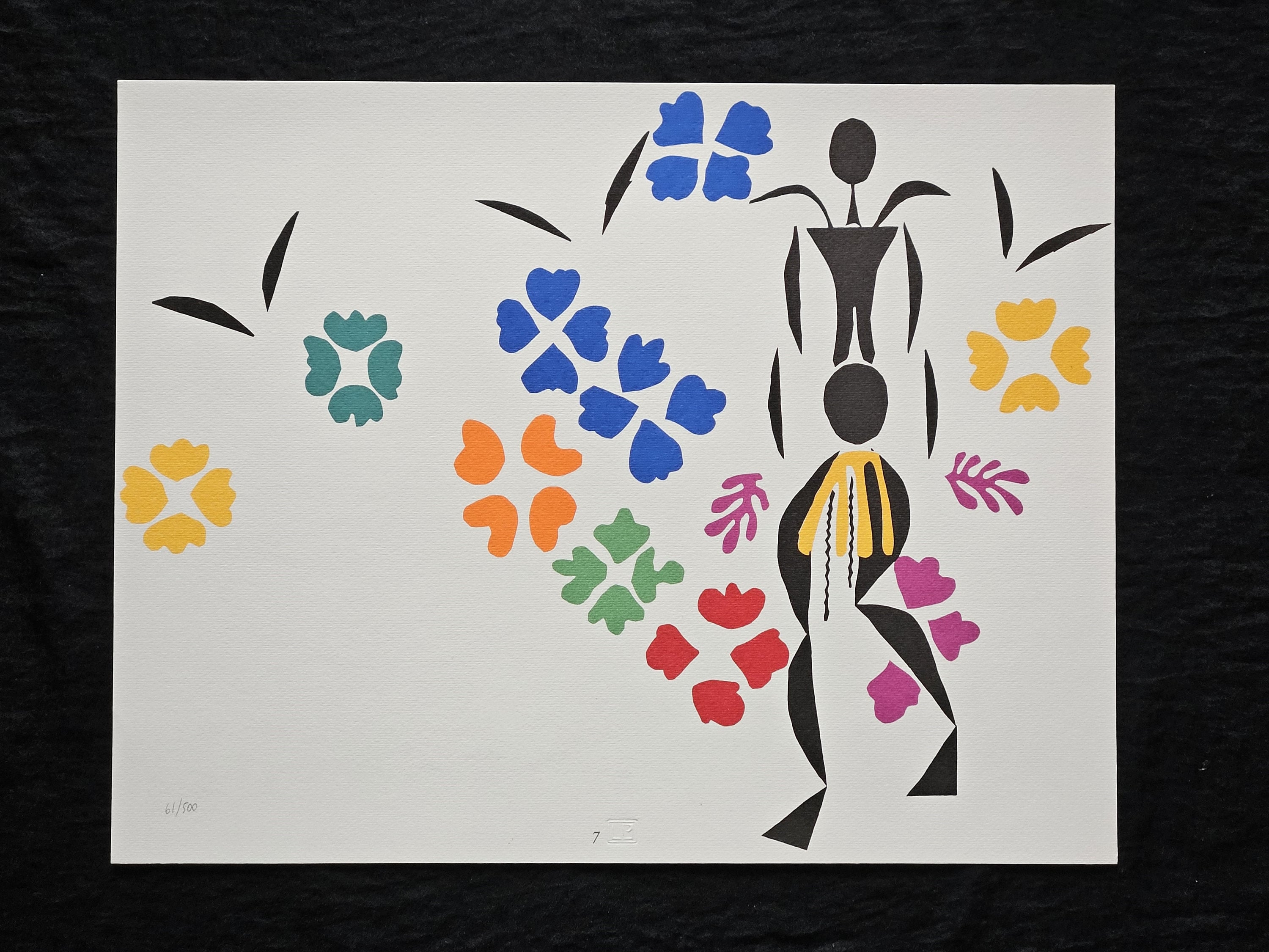 Henry Matisse "La Negra, 1952" Lithograph after the 70s, dry stamp. Dimensions 42.5 x 33.5 cm.