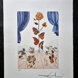 Salvador Dalì  Stampa d'arte offset basata sull'originale. ( Surrealismo # Arte Moderna # Litografia # Decorazione casa # Poster)