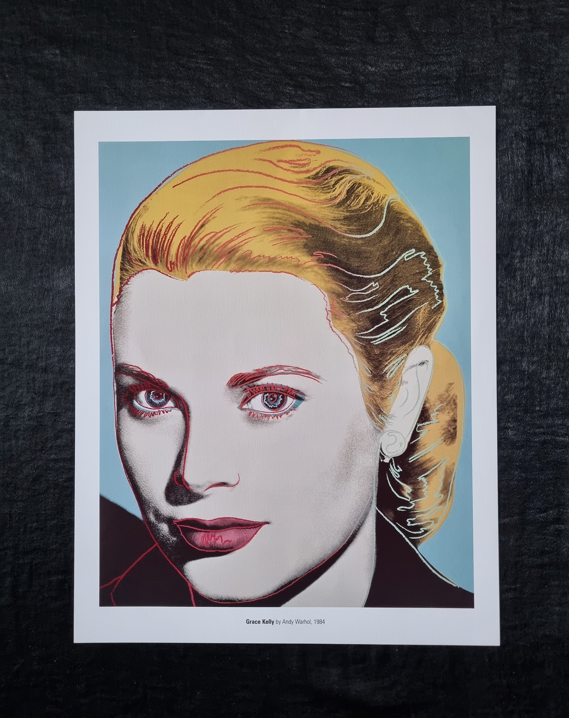 Grace Kelly by Andy Warhol On the back copyright certificate, title, year of publication and description, dimensions 34 x 43 cm.