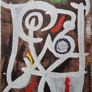 Joan Miró "Donna. 1969" Litografia vintage degli anni '80 Edizione limitata, firmata in stampa. Dimensioni 51,8 X 36,5 cm Home Decor.