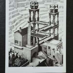 Escher Waterfall - Etsy