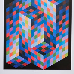 Victor Vasarely Izzo MC, 1969 Title and description of the work on the back. Photo: Vasarely Archive, Chicago. Dimensions 36.5 x 28.5 cm. image 2