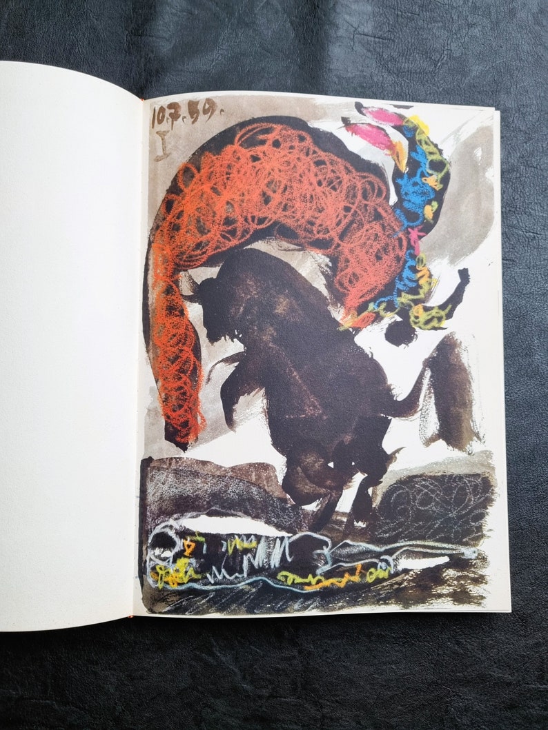 Pablo Picasso Toros y Toreros Collectible art book. First edition of 1961, dimensions 28 x 38.5 cm. Very good condition. image 7