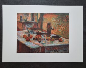 アンリ・マティス - 最初の静物画、オレンジ - 52x37 cm リトグラフ