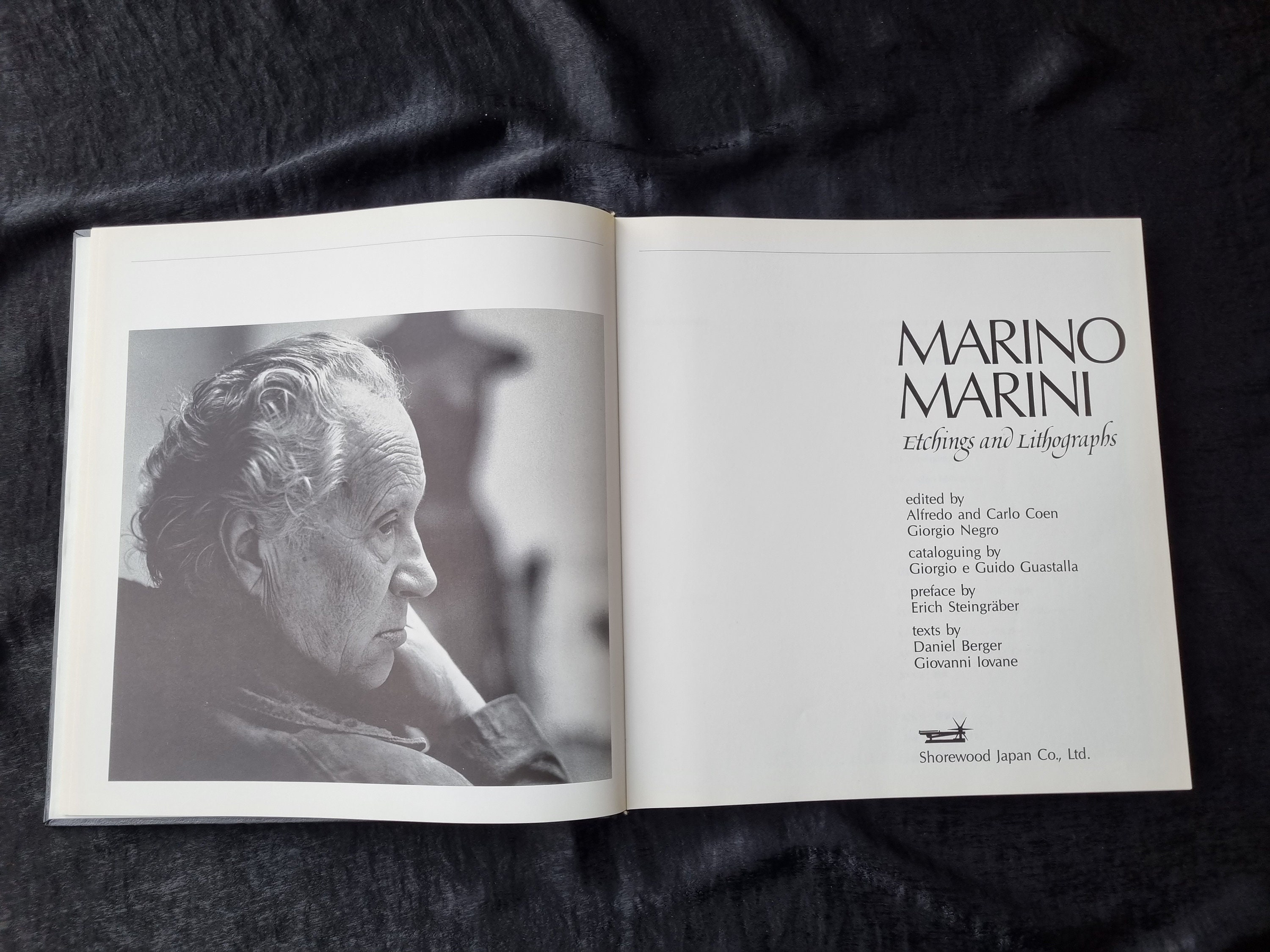 洋書 Marino Marini,etchings and lithographs Marino Marini Numbered Art Book, Publisher: Shorewood Japan Co