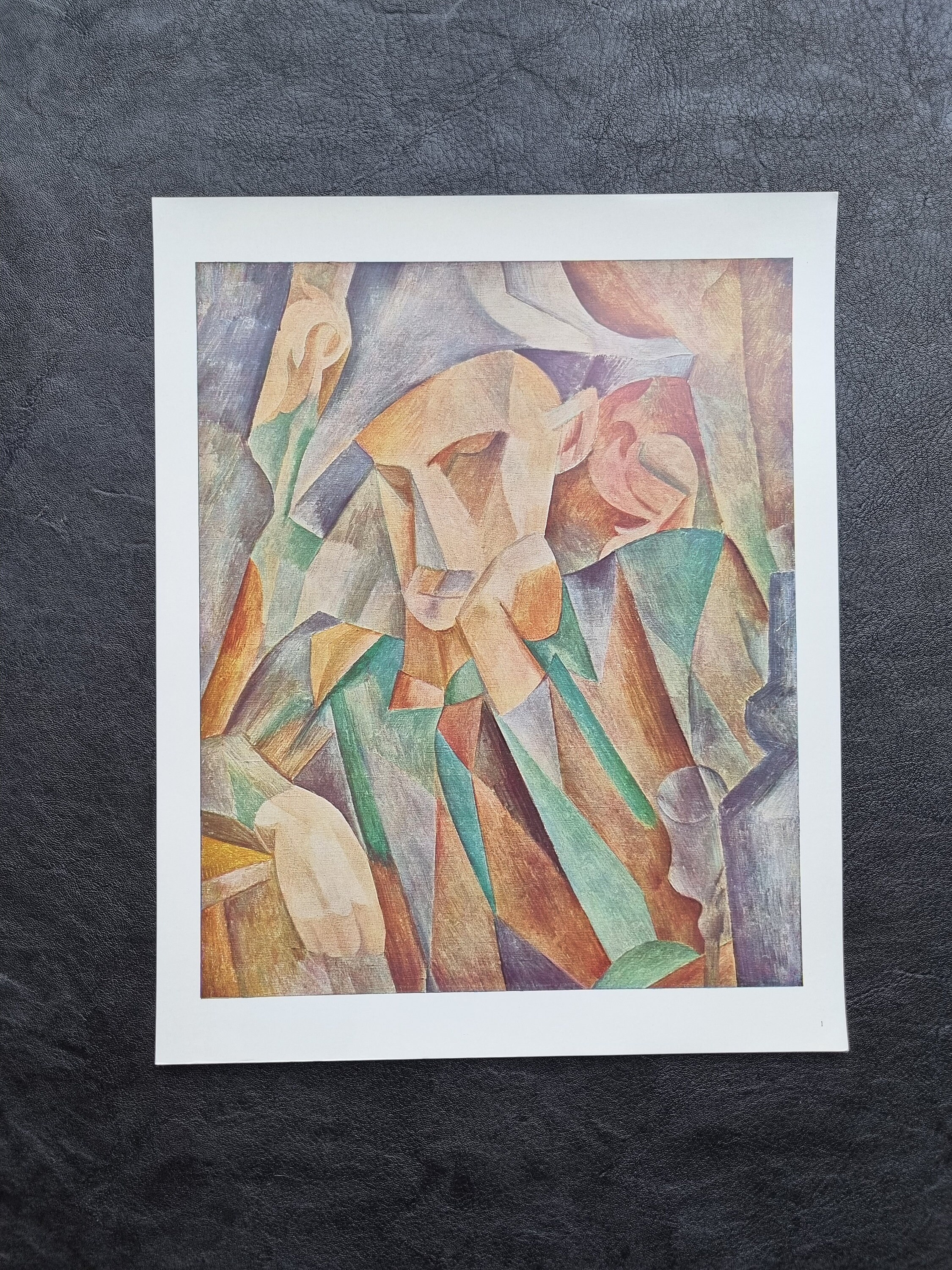 Vintage 1950 Picasso “Leaning Harlequin” Lithograph Art Print Vintage 1950 Picasso “Leaning Harlequin” Lithograph Art Print