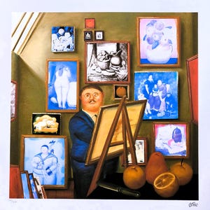 Fernando Botero Edizione stampata off set, numerata a matita. Dimensioni 50 x 65 cm.