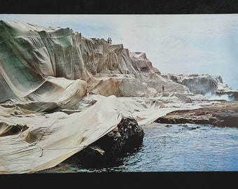 Retro Vintage Christo &quot;The Embrace of the Sea at Little Bay, Australia&quot; • Collectible Art Poster 1991 Dimensions: 99 x 64 cm.