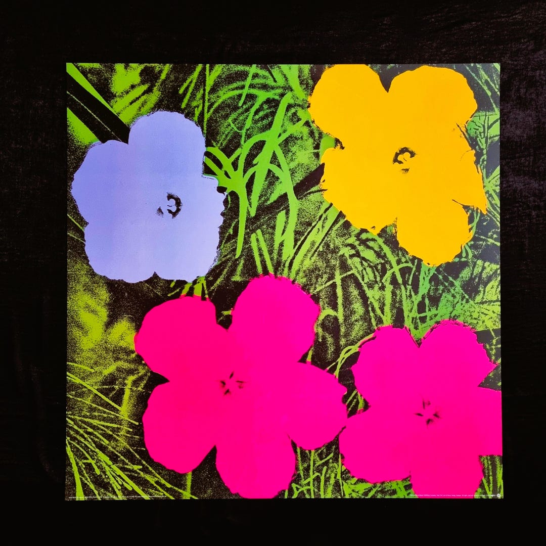 Andy Warhol "flowers, 1970" • Iconic Poster • 97 X 97 Cm ...