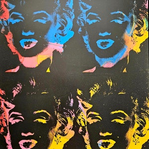 Andy Warhol &quot;Marilyn Monroe 4 multicolored, 1979&quot; Vintage poster The Andy Warhol Foundation Dimensions: 60 x 80 cm.