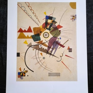 Wassily Kandinsky &quot;All around, 1924&quot; Vintage poster © VG Bild - Kunst/Bonn 1992 Best nr. 325 Home Decor.