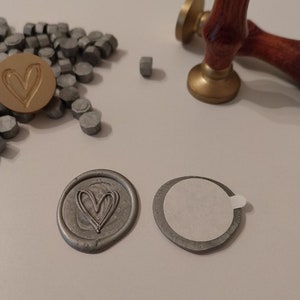 Wachssiegel „Herz“ / Siegelaufkleber / selbstklebend