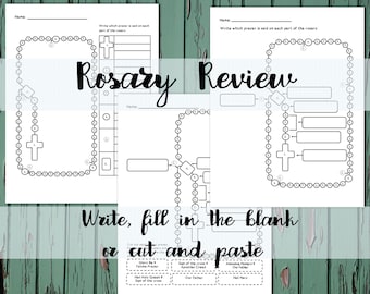 Rosary Review Printable: Religious Education Guide (Digital Download)