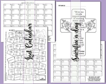 Lent Calendar: 40 Days of Prayer & Sacrifice (Digital Download)