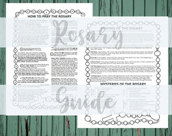 Rosary Prayer Guide: Visual Learning Aid (Digital Download)