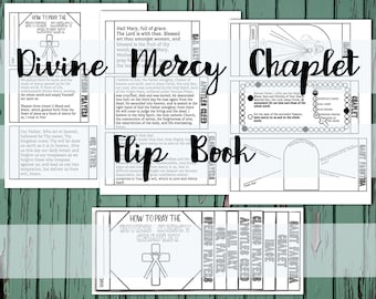 Divine Mercy Chaplet Flip Book: Catholic Prayer for Saint Faustina (Digital Download)