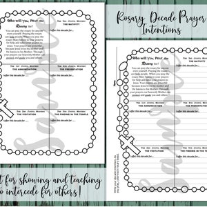 Rosary Decade Prayer Intentions, Catholic Education, Holy Rosary Printable, Rosary Lessons, Catholic School, Sunday School, Homeschool, CCD