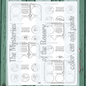 Rosary, Catholic School, Mysteries of the Rosary Printable, Rosary Download, Faith Formation, Religion Resource,