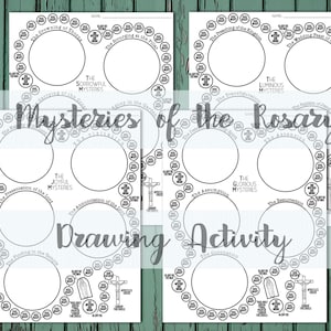 Rosary Guide, Religious Education, Rosary Printable, Rosary Drawing Activity, Faith Formation, Rosary Download, Rosary Mysteries Printable
